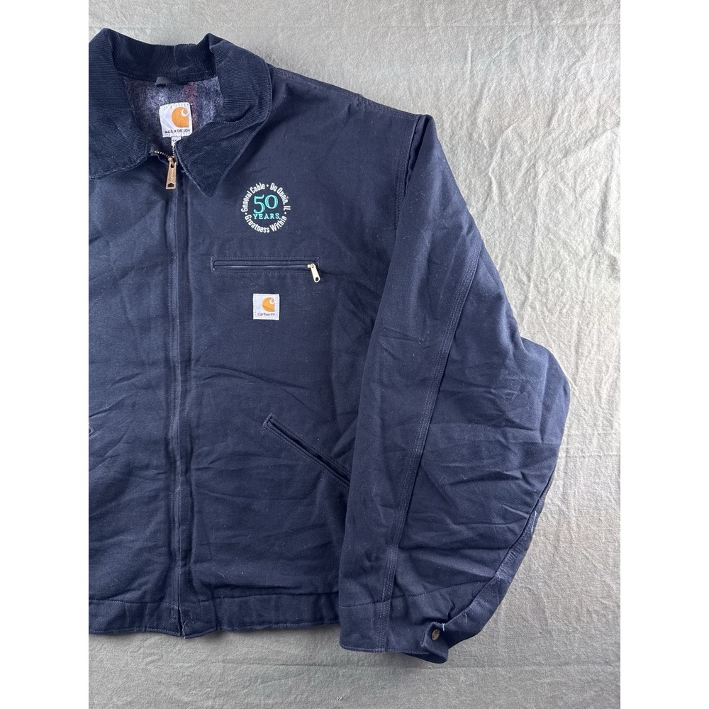 Carhartt J001 BLK Detroit Jacket USA Made Blanket Lined Workwear 4XL - Picture 2 of 16
